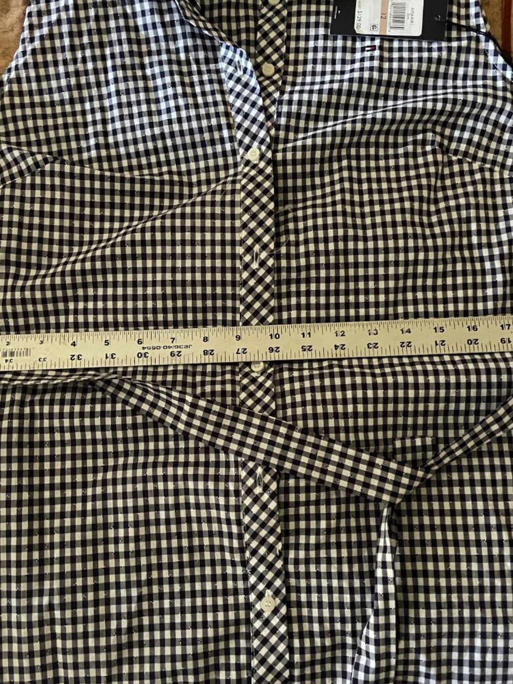 Tommy Hilfiger Women's Gingham-Print Belted Woven Dress Size 12 100% cotton NWT - Picture 10 of 10